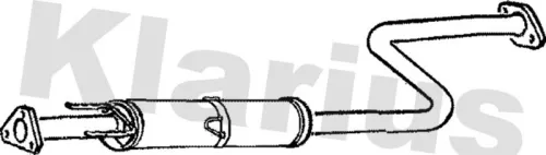 Exhaust Centre Muffler Middle Silencer Fits Honda Prelude