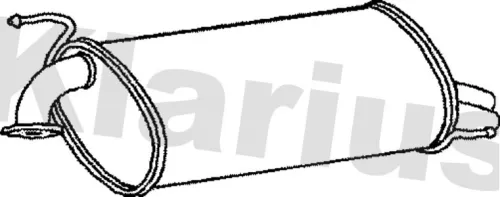 Rear Muffler Exhaust Silencer Back Box Fits Honda Accord