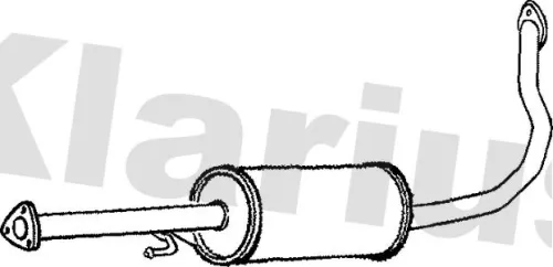 Exhaust Centre Muffler Middle Silencer Fits Honda Hr-v