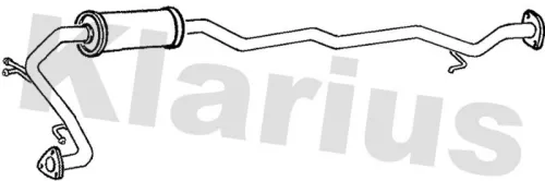 Exhaust Centre Muffler Middle Silencer Fits Honda Jazz