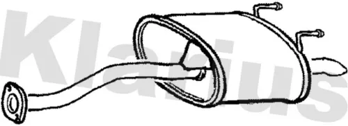 Rear Muffler Exhaust Silencer Back Box Fits Honda Jazz