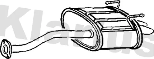 Rear Muffler Exhaust Silencer Back Box Fits Honda Civic