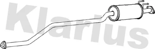 Exhaust Centre Muffler Middle Silencer Fits Honda Civic