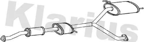 Rear Muffler Exhaust Silencer Back Box Fits Honda Accord