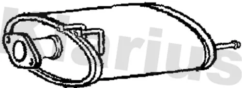 Rear Muffler Exhaust Silencer Back Box Fits Honda Accord