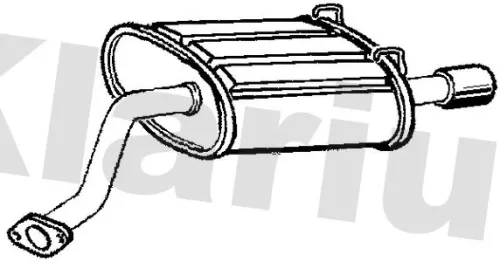 Rear Muffler Exhaust Silencer Back Box Fits Honda Cr-v