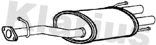 Rear Muffler Exhaust Silencer Back Box Fits Honda Prelude