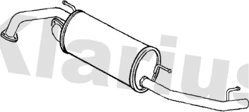 Rear Muffler Exhaust Silencer Back Box Fits Honda Civic