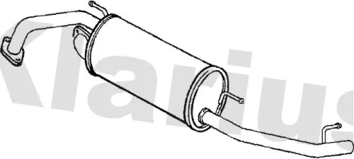 Rear Muffler Exhaust Silencer Back Box Fits Honda Civic