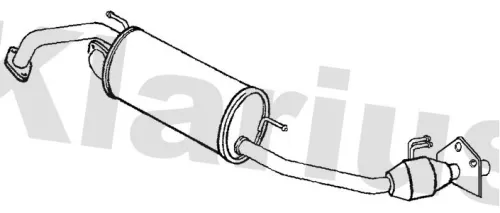 Rear Muffler Exhaust Silencer Back Box Fits Honda Civic