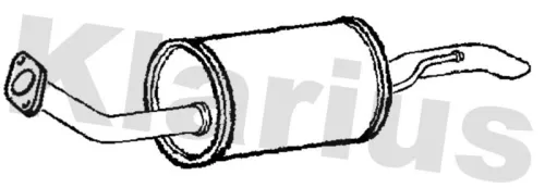 Rear Muffler Exhaust Silencer Back Box Fits Honda Insight