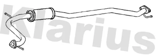 Exhaust Centre Muffler Middle Silencer Fits Honda Civic