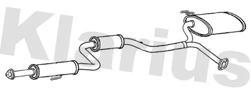 Rear Muffler Exhaust Silencer Back Box Fits Honda Accord