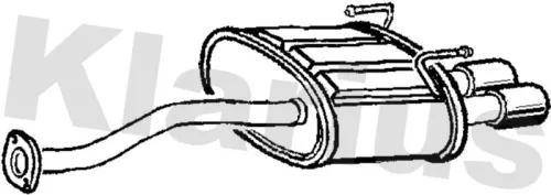 Rear Muffler Exhaust Silencer Back Box Fits Honda Civic