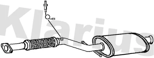 Exhaust Centre Muffler Middle Silencer Fits Hyundai Matrix
