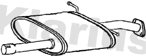 Exhaust Centre Muffler Middle Silencer Fits Hyundai Santa Fé