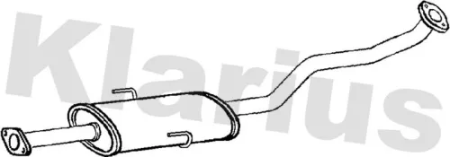 Exhaust Centre Muffler Middle Silencer Fits Hyundai Coupe