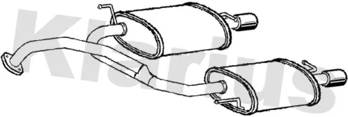 Rear Muffler Exhaust Silencer Back Box Fits Hyundai Coupe