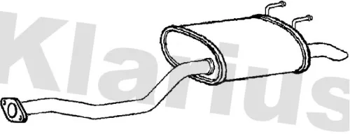 Rear Muffler Exhaust Silencer Back Box Fits Hyundai Trajet