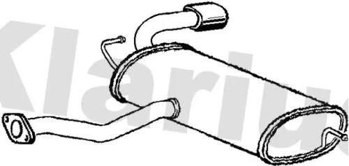 KLARIUS KLARIUS HY186T Rear Muffler Exhaust Silencer Back Box Fits Hyundai Kia Sportage Tucson 