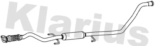 Exhaust Centre Muffler Middle Silencer Fits Hyundai I10