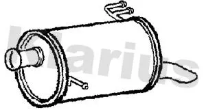 KLARIUS KLARIUS HY219V Rear Muffler Exhaust Silencer Back Box Fits Hyundai I20 