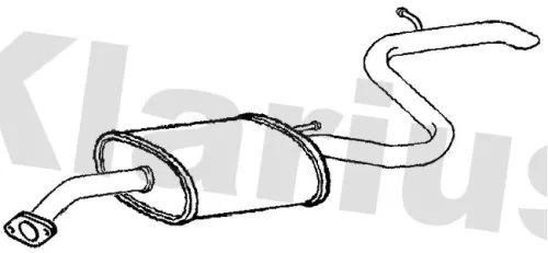 Rear Muffler Exhaust Silencer Back Box Fits Hyundai I30