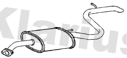 Rear Muffler Exhaust Silencer Back Box Fits Hyundai I30