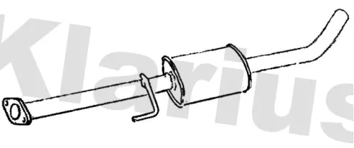 Exhaust Centre Muffler Middle Silencer Fits Hyundai I30