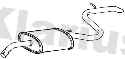 Rear Muffler Exhaust Silencer Back Box Fits Kia Cee'd