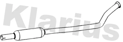 Exhaust Centre Muffler Middle Silencer Fits Hyundai I10