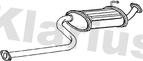 Exhaust Centre Muffler Middle Silencer Fits Hyundai Atos