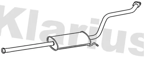 Exhaust Centre Muffler Middle Silencer Fits Hyundai Getz