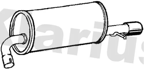 Rear Muffler Exhaust Silencer Back Box Fits Jaguar S-type