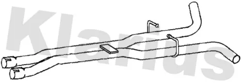 Exhaust Centre Muffler Middle Silencer Fits Jaguar Xf