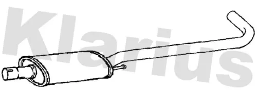 Exhaust Centre Muffler Middle Silencer Fits Kia Cee'd Pro Cee'd