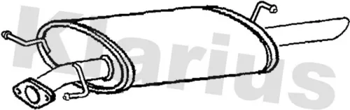 Rear Muffler Exhaust Silencer Back Box Fits Kia Carens Sephia Shuma