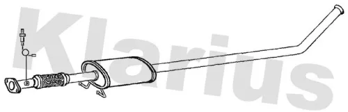 Exhaust Centre Muffler Middle Silencer Fits Kia Picanto