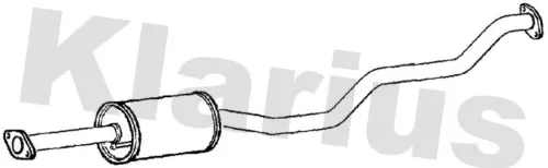 Exhaust Centre Muffler Middle Silencer Fits Kia Rio