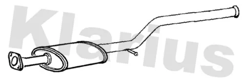 Exhaust Centre Muffler Middle Silencer Fits Kia Venga