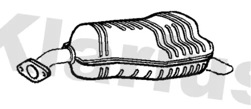 Rear Muffler Exhaust Silencer Back Box Fits Kia Rio