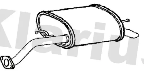 Rear Muffler Exhaust Silencer Back Box Fits Kia Cerato