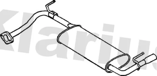 Rear Muffler Exhaust Silencer Back Box Fits Mazda 323 C 323 F 323 S