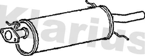 Rear Muffler Exhaust Silencer Back Box Fits Mazda 626