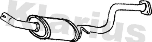 Exhaust Centre Muffler Middle Silencer Fits Mazda Mx-5