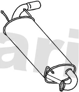 Rear Muffler Exhaust Silencer Back Box Fits Mazda Mx-5