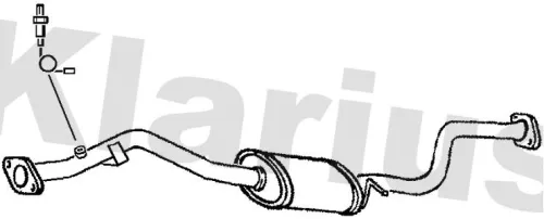 Exhaust Centre Muffler Middle Silencer Fits Mazda Mx-5