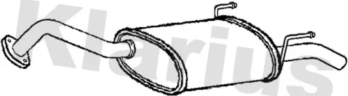 Rear Muffler Exhaust Silencer Back Box Fits Mazda Mpv