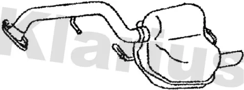 Rear Muffler Exhaust Silencer Back Box Fits Mazda 5