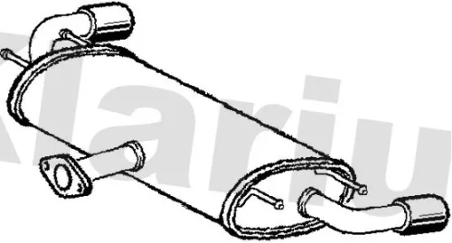 Rear Muffler Exhaust Silencer Back Box Fits Mazda Mx-5